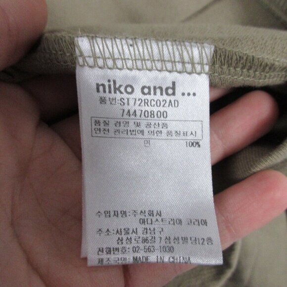 NIko And... Women's Tunic Top Long Sleve Pullover Casual Side Slits 3 Taupe 318 - Picture 5 of 9